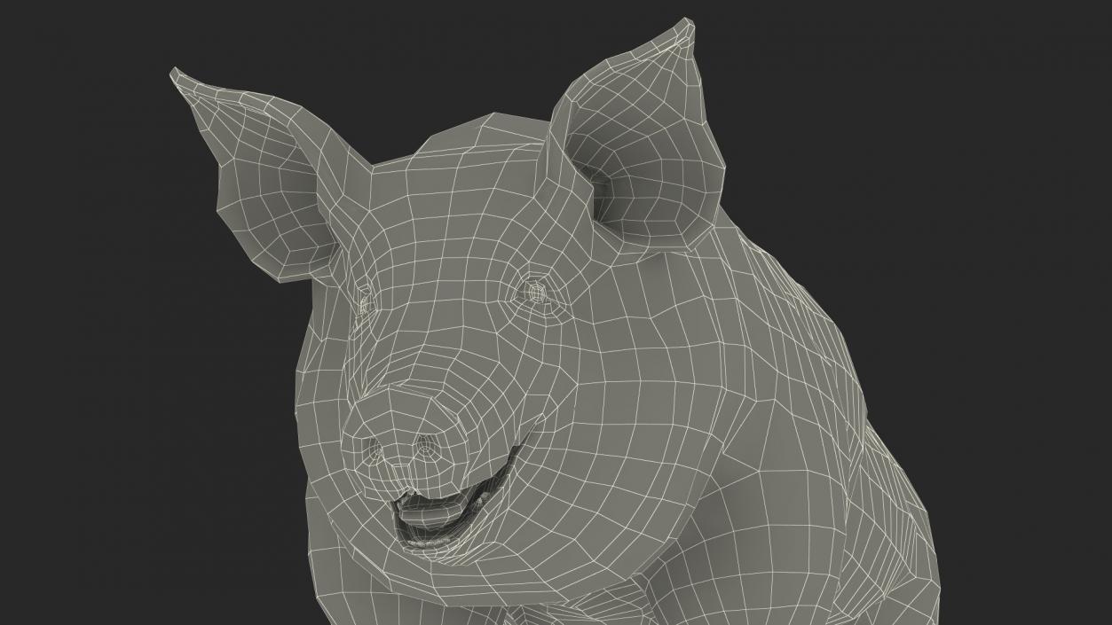 Pig in Farrowing Crate 3D