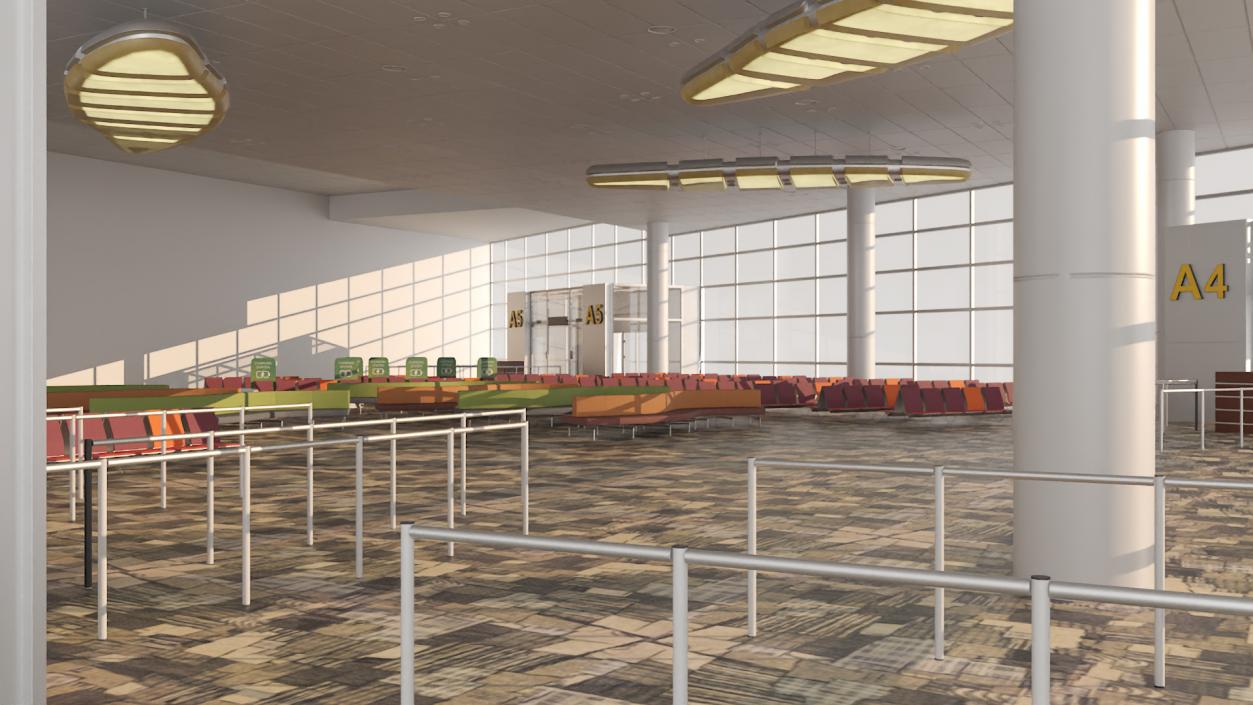 3D model Airport Departures Lounge