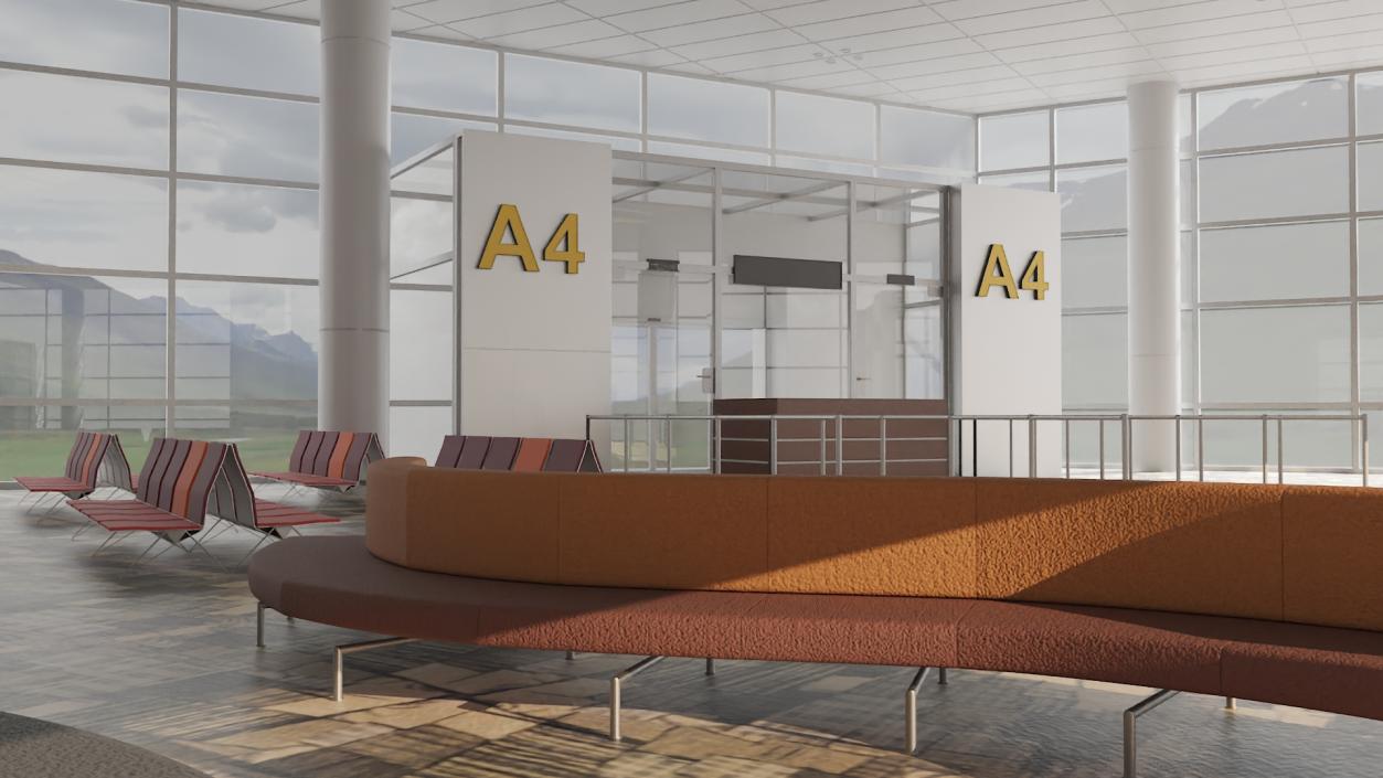 3D model Airport Departures Lounge