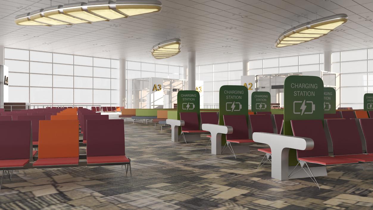 3D model Airport Departures Lounge