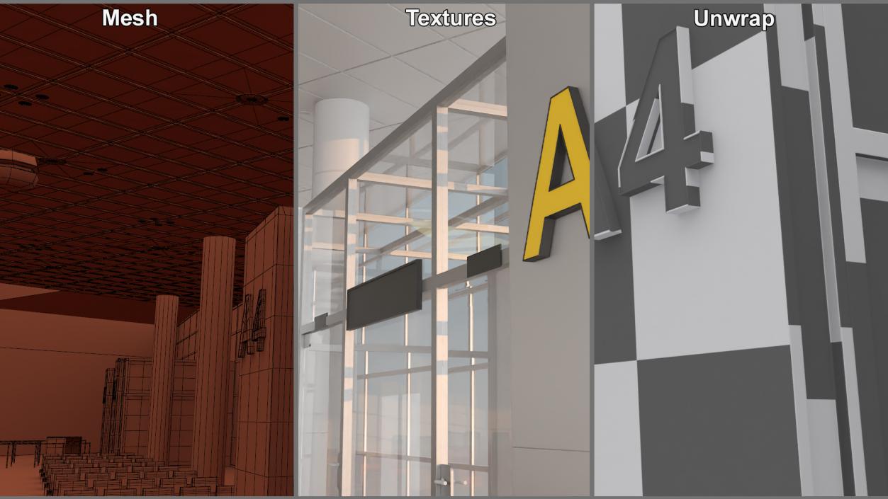 3D model Airport Departures Lounge