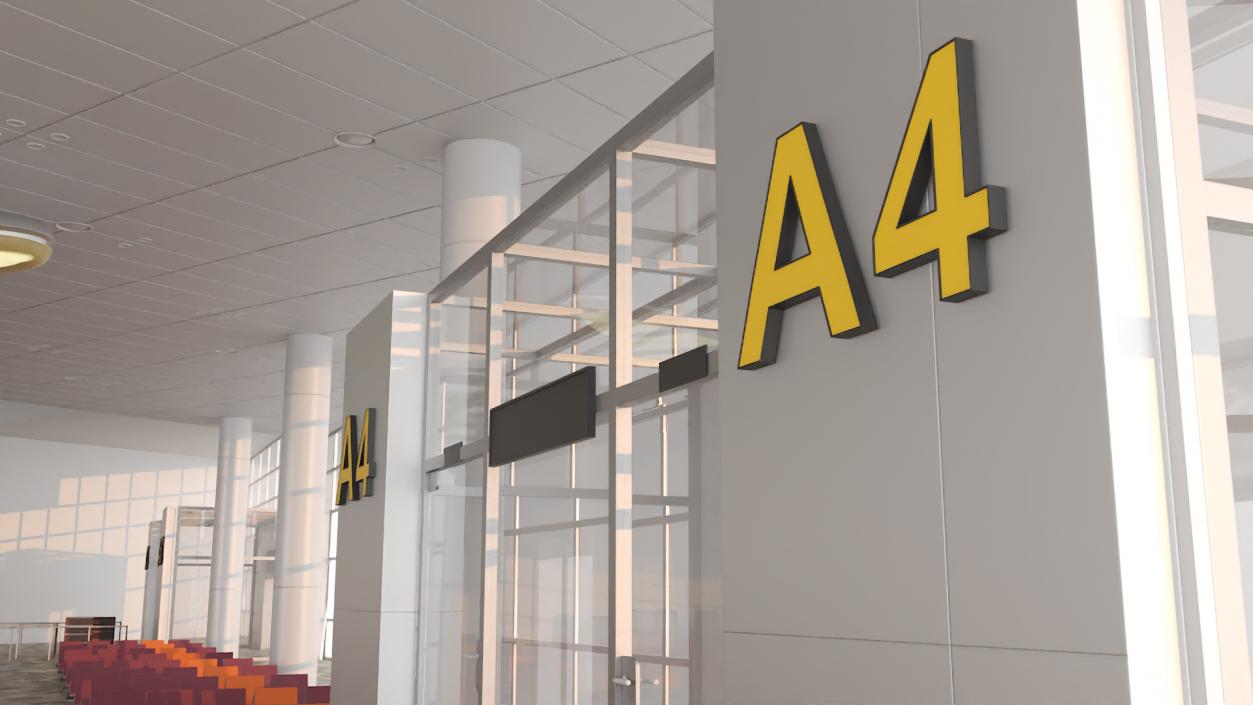 3D model Airport Departures Lounge