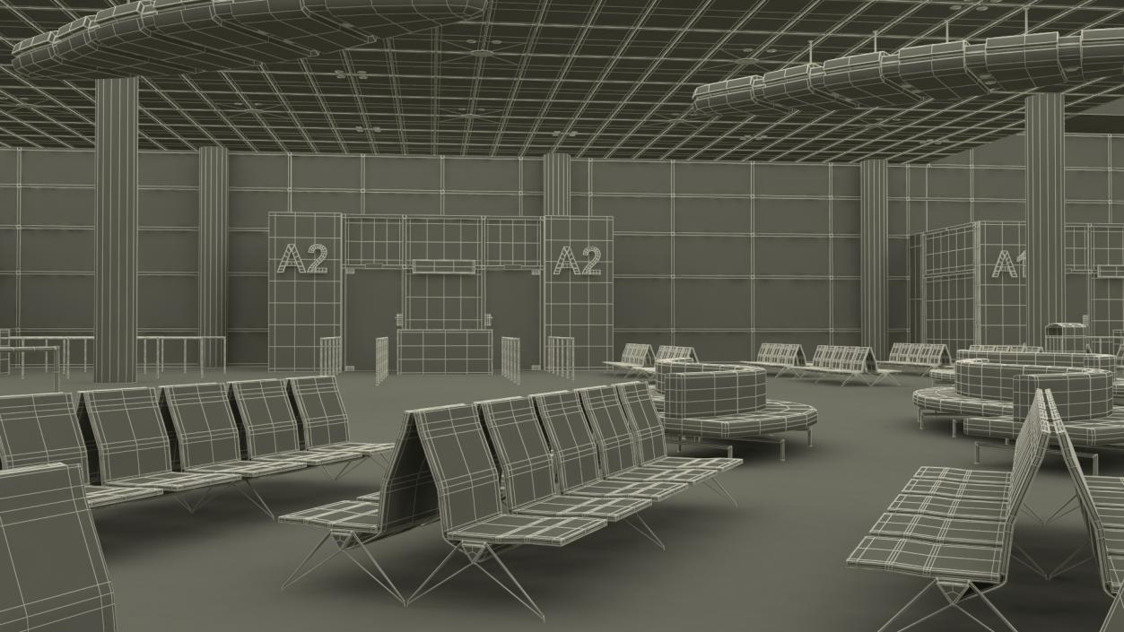 3D model Airport Departures Lounge