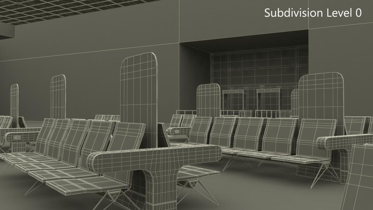 3D model Airport Departures Lounge