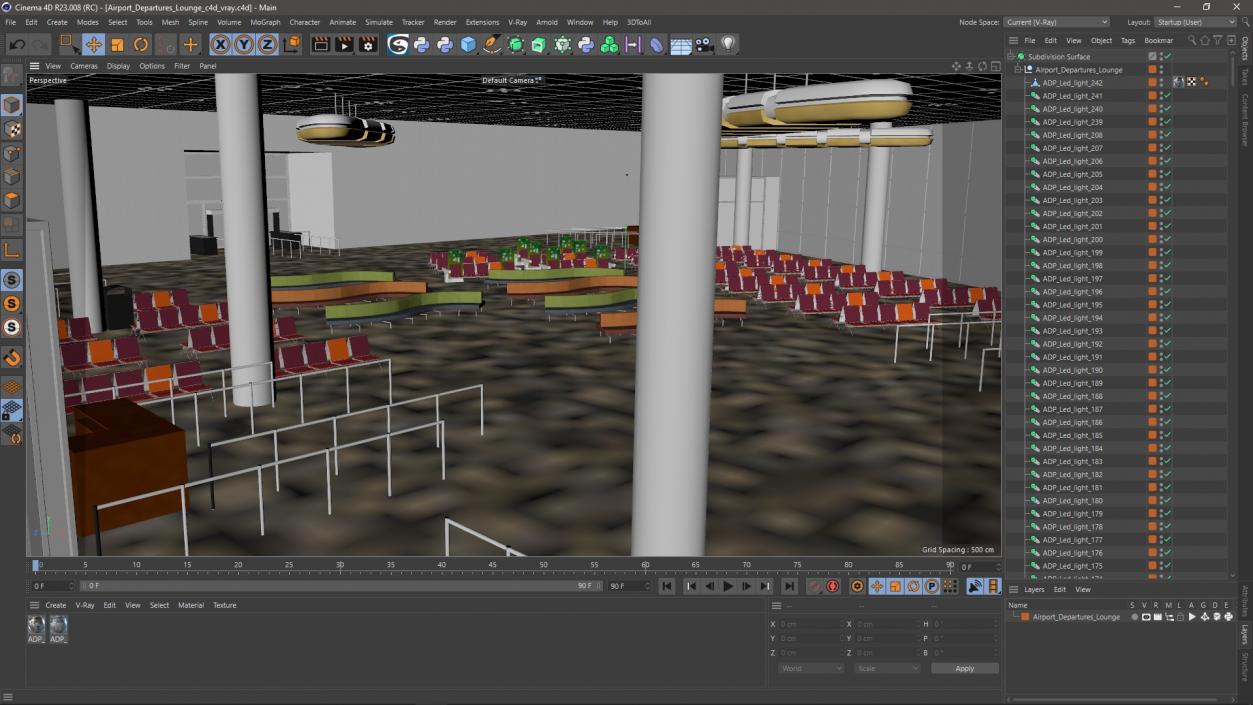 3D model Airport Departures Lounge