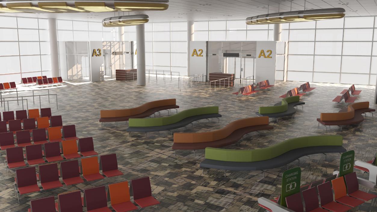 3D model Airport Departures Lounge