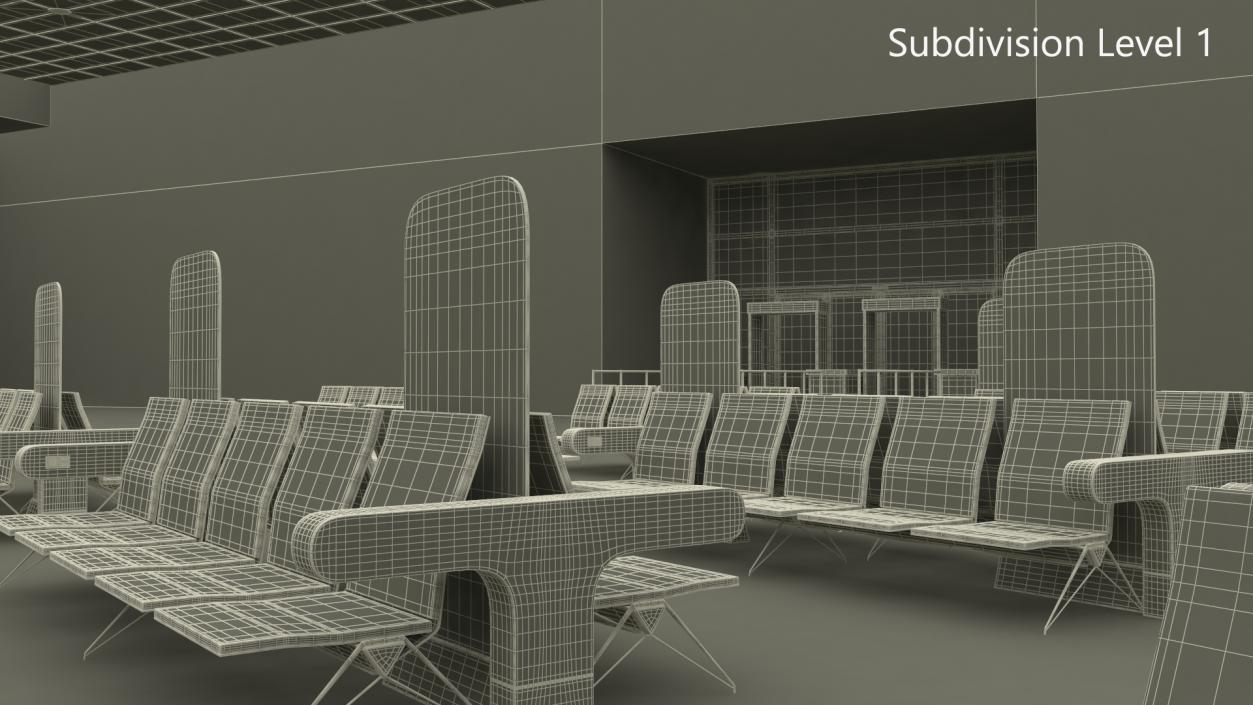 3D model Airport Departures Lounge