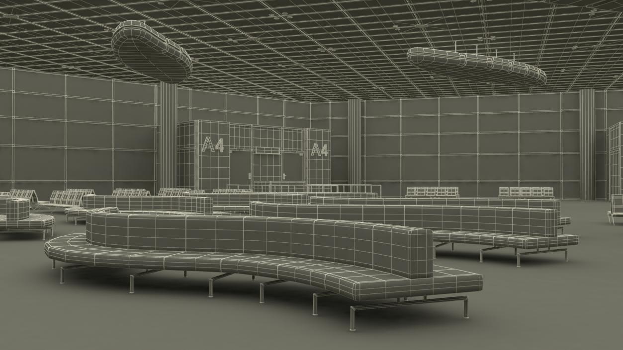 3D model Airport Departures Lounge