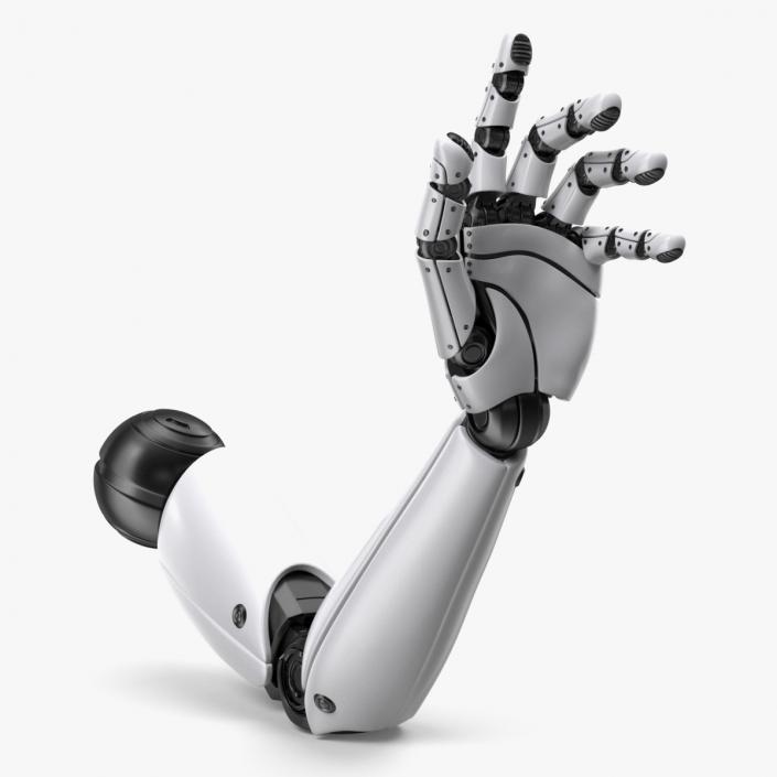 3D model Cyborg Hand Touch Gesture