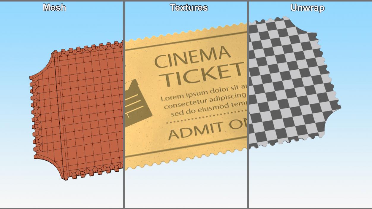 3D model Cinema Golden Ticket