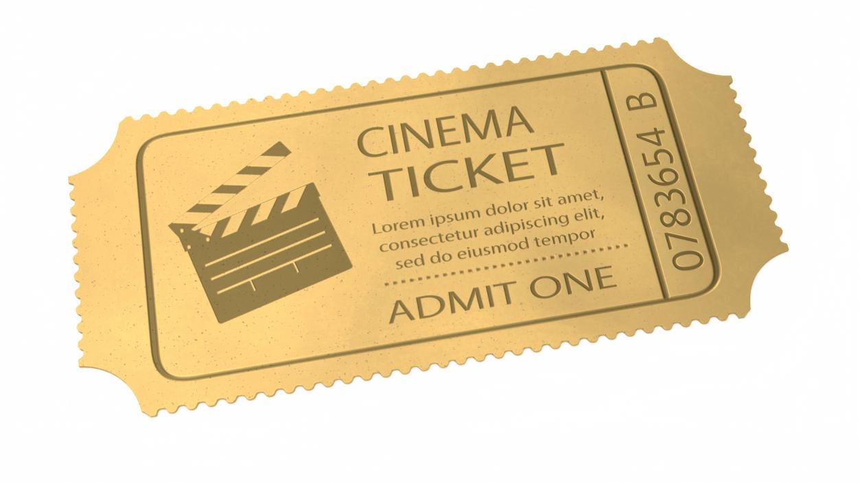 3D model Cinema Golden Ticket