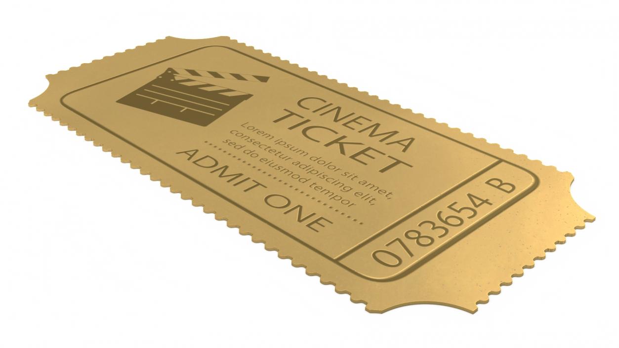 3D model Cinema Golden Ticket