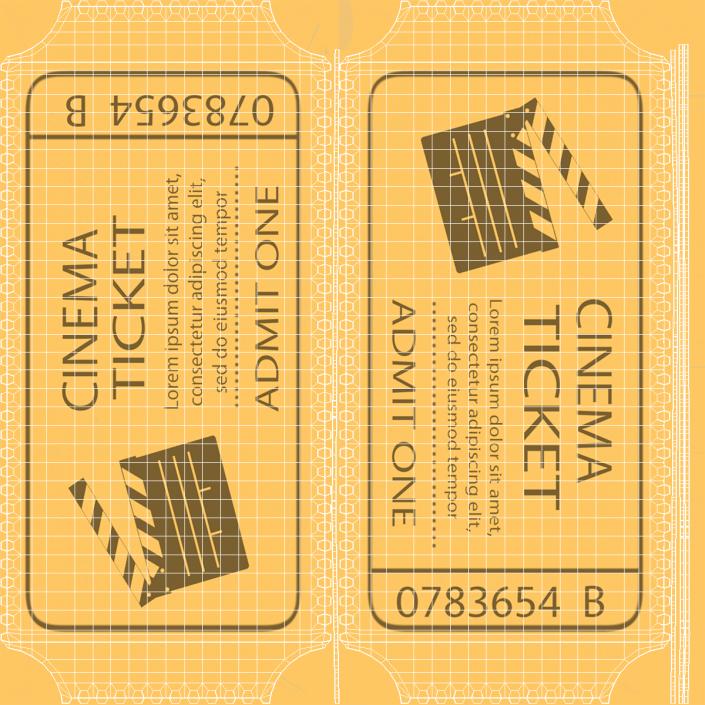 3D model Cinema Golden Ticket