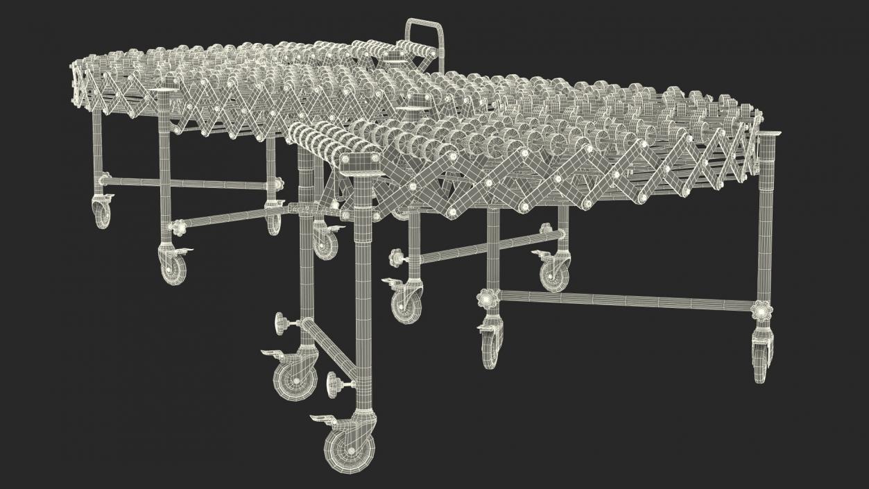 Folding Telescopic Roller Curved 3D