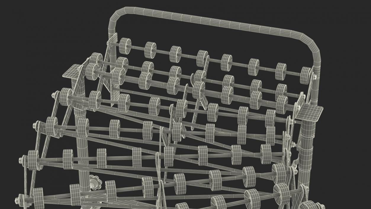 Folding Telescopic Roller Curved 3D