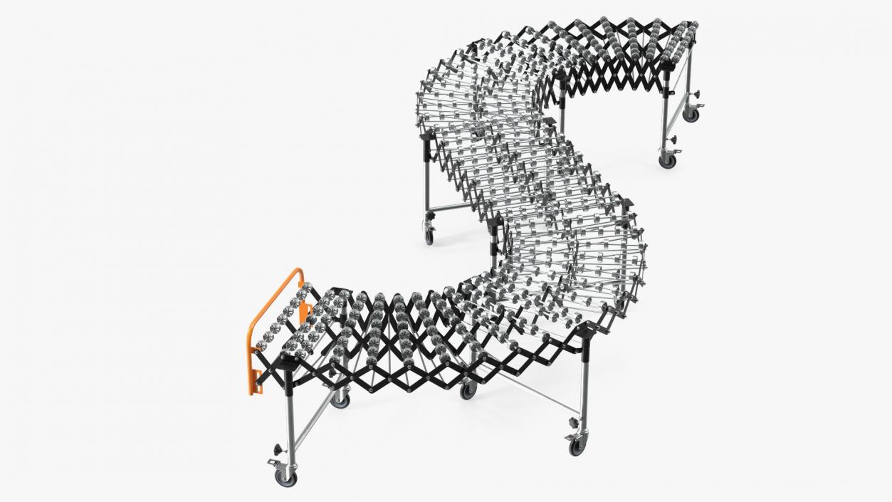 Folding Telescopic Roller Curved 3D