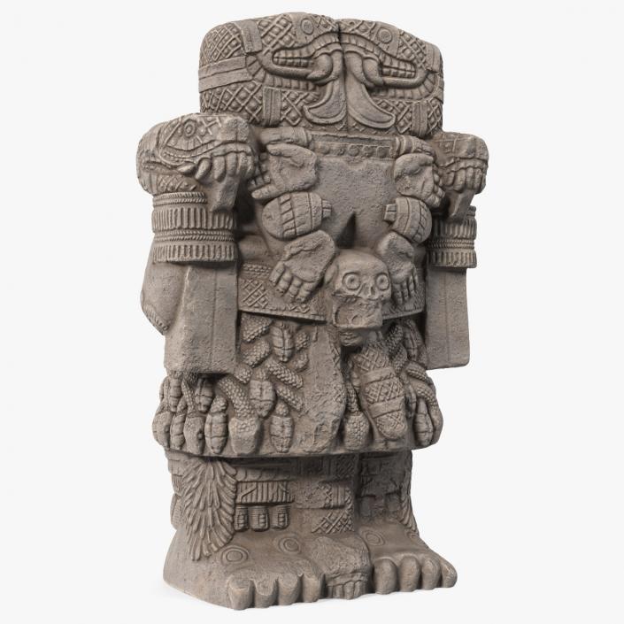 Coatlicue Aztec Ancient Statue 2 3D