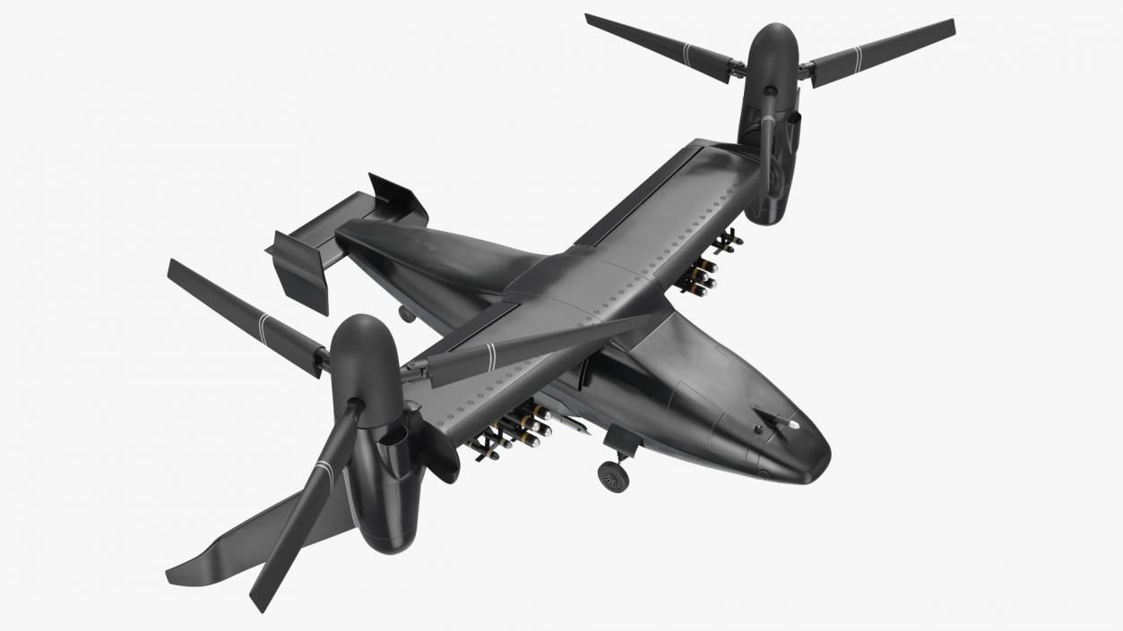 3D Combat Propeller Drone UAV 2 model