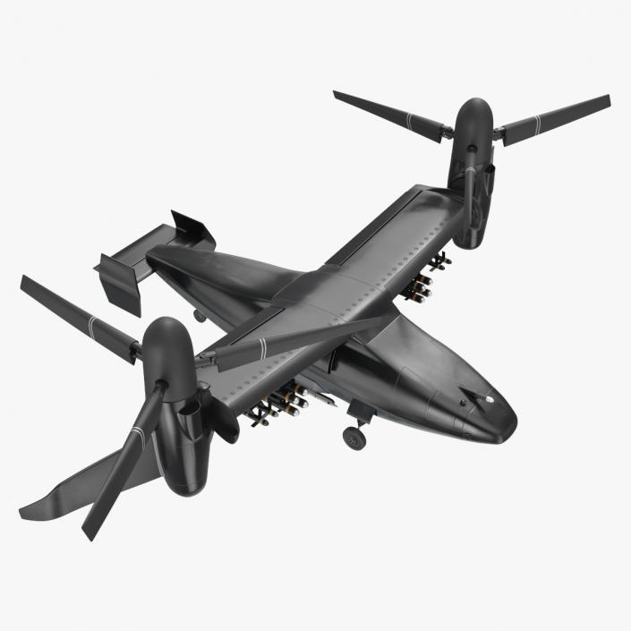 3D Combat Propeller Drone UAV 2 model