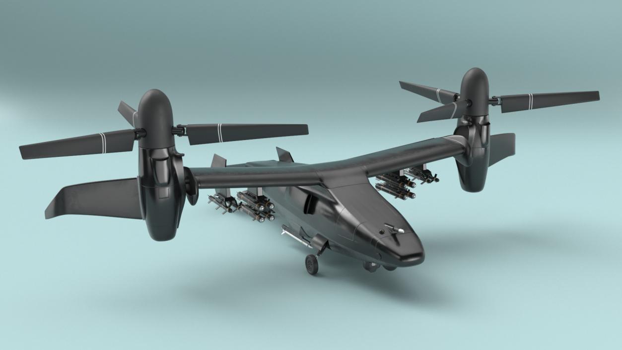 3D Combat Propeller Drone UAV 2 model