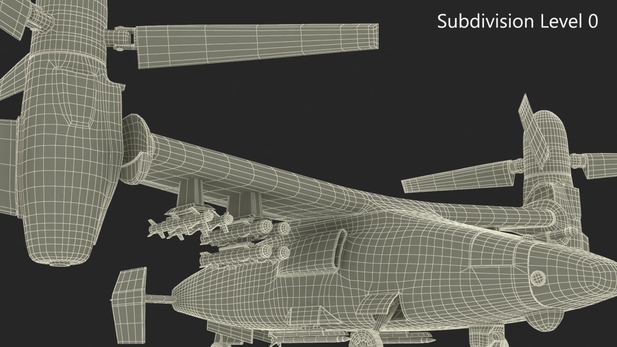 3D Combat Propeller Drone UAV 2 model