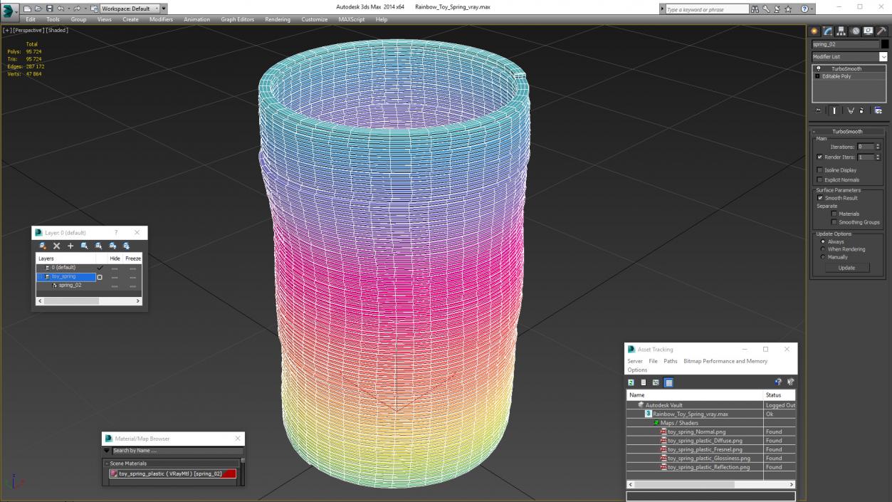 3D Rainbow Toy Spring model