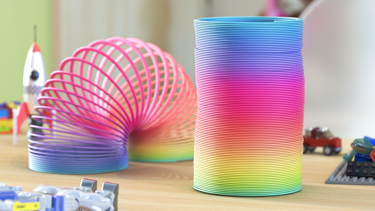 3D Rainbow Toy Spring model