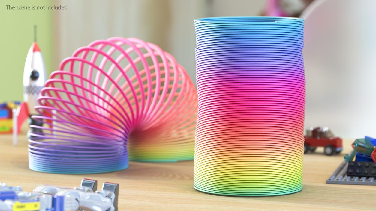 3D Rainbow Toy Spring model