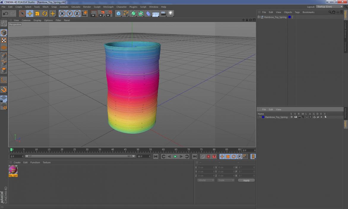 3D Rainbow Toy Spring model