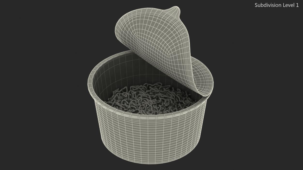 3D model Instant Noodles Open Bowl