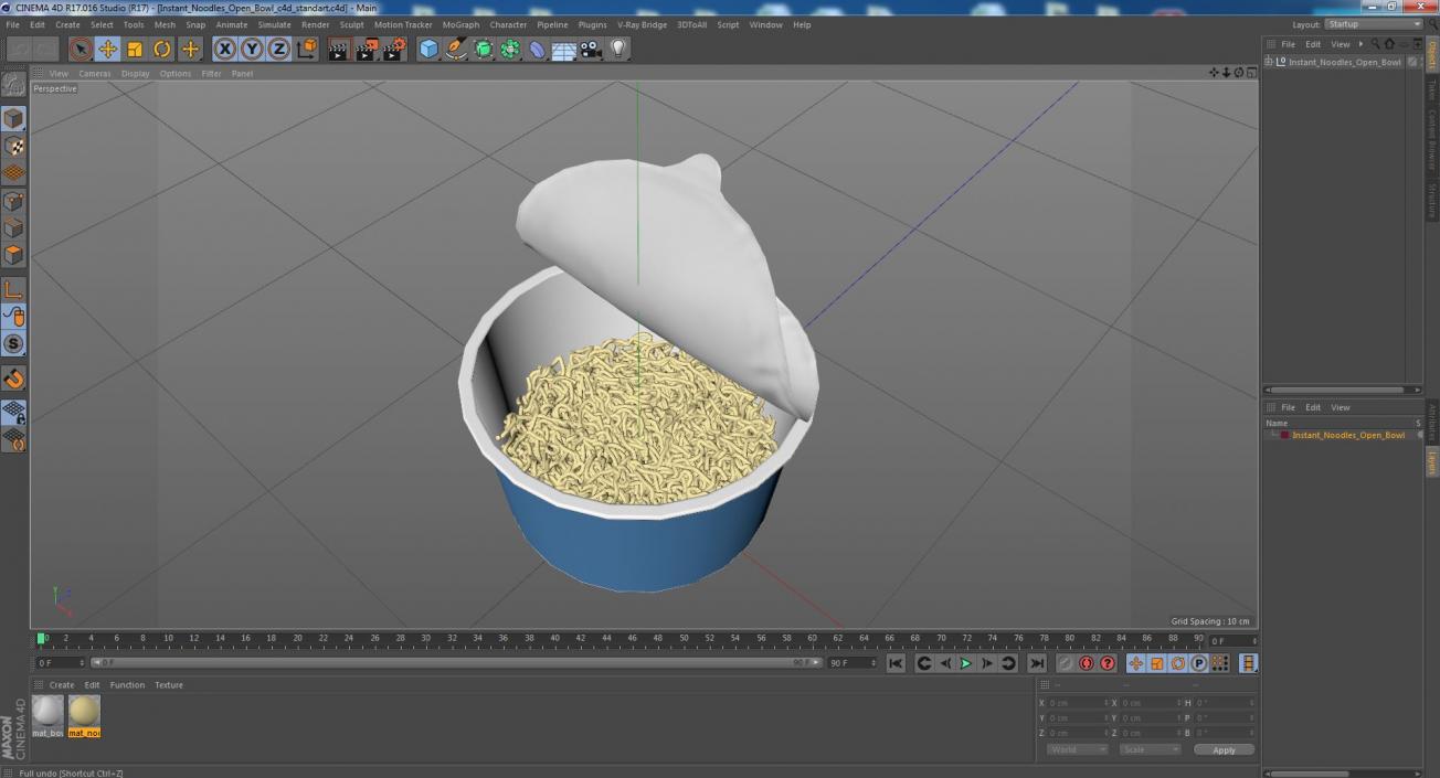 3D model Instant Noodles Open Bowl