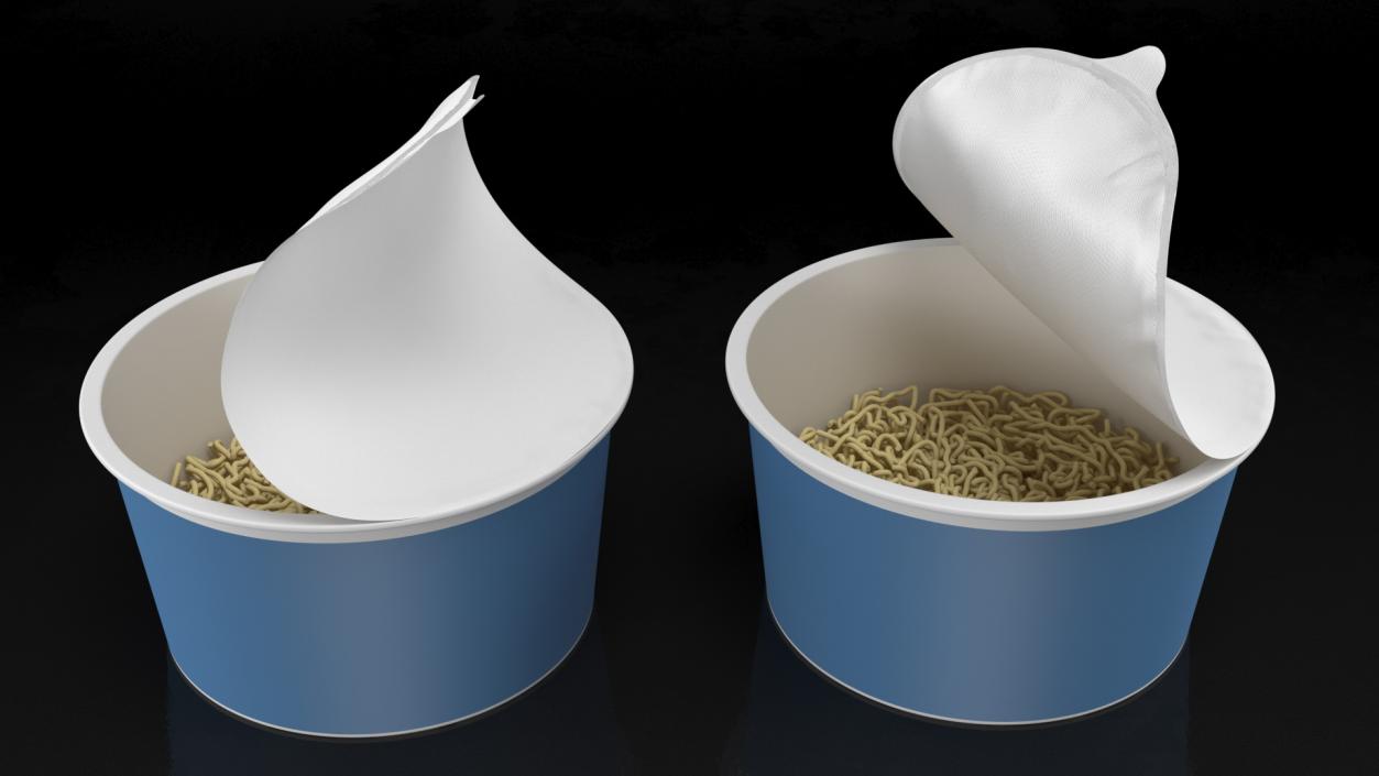 3D model Instant Noodles Open Bowl