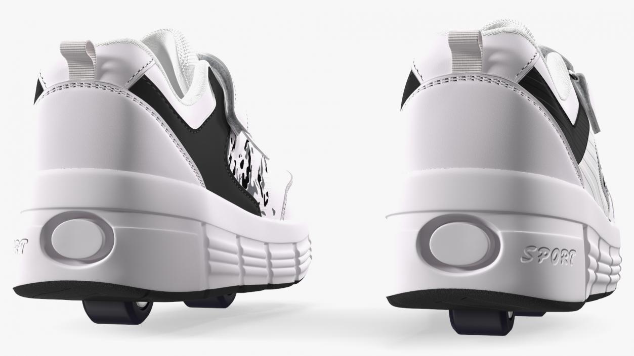 3D Roller Shoes White model