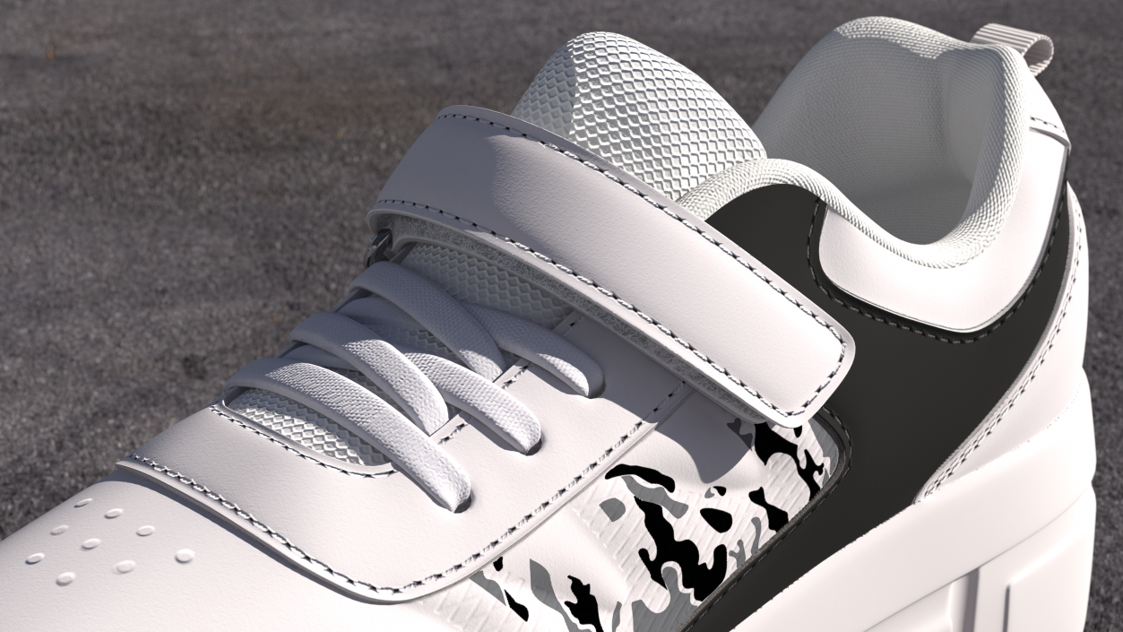 3D Roller Shoes White model