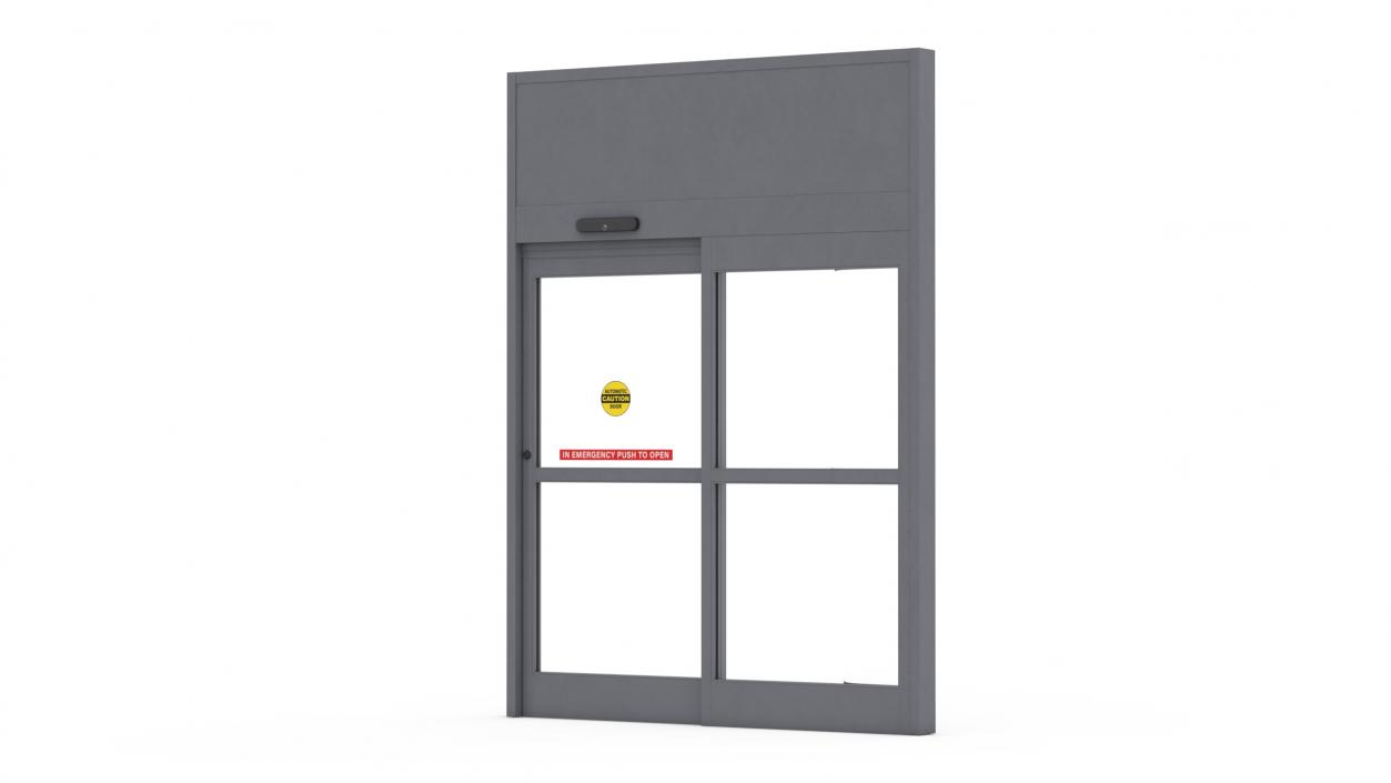 Sliding Door System with Robust Aluminium Framing 3D model