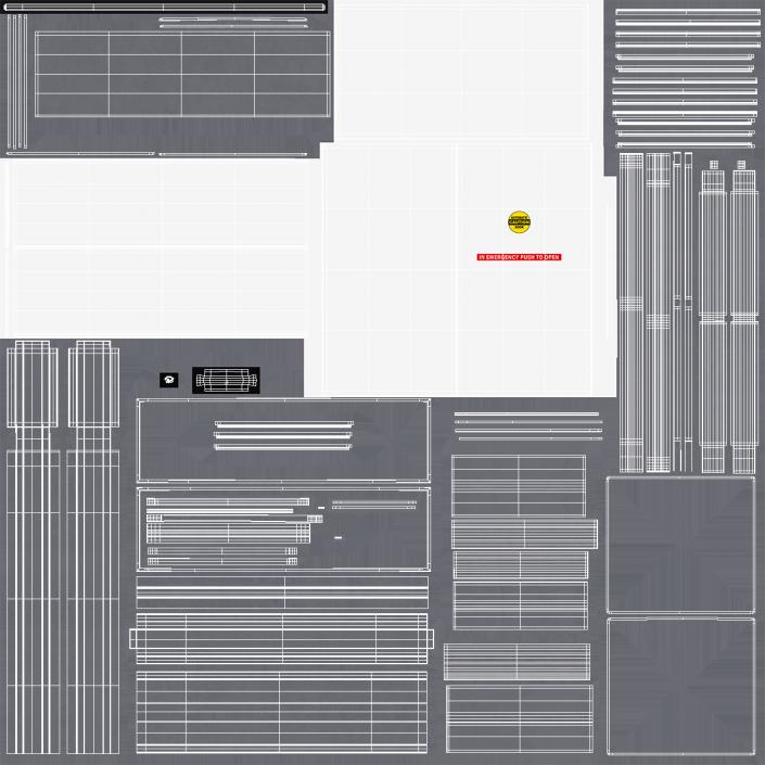 Sliding Door System with Robust Aluminium Framing 3D model