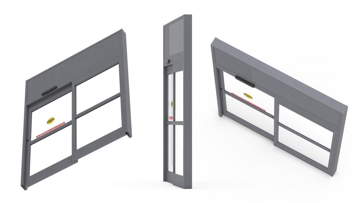 Sliding Door System with Robust Aluminium Framing 3D model