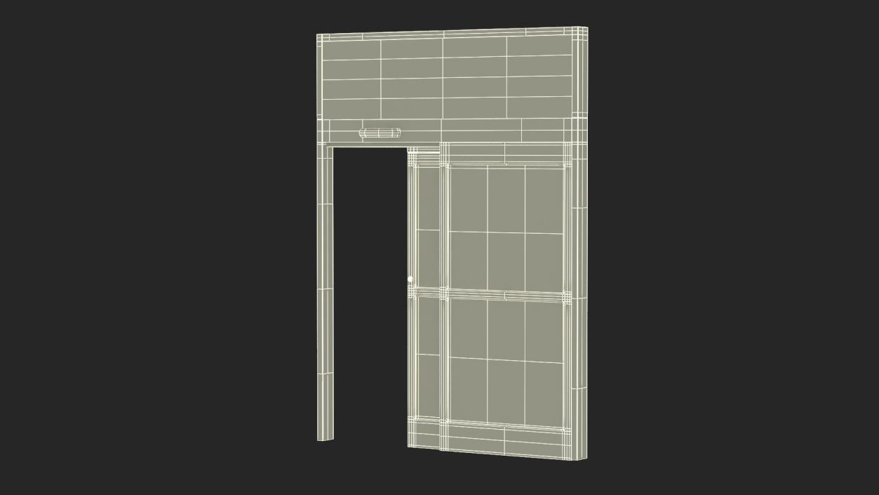 Sliding Door System with Robust Aluminium Framing 3D model