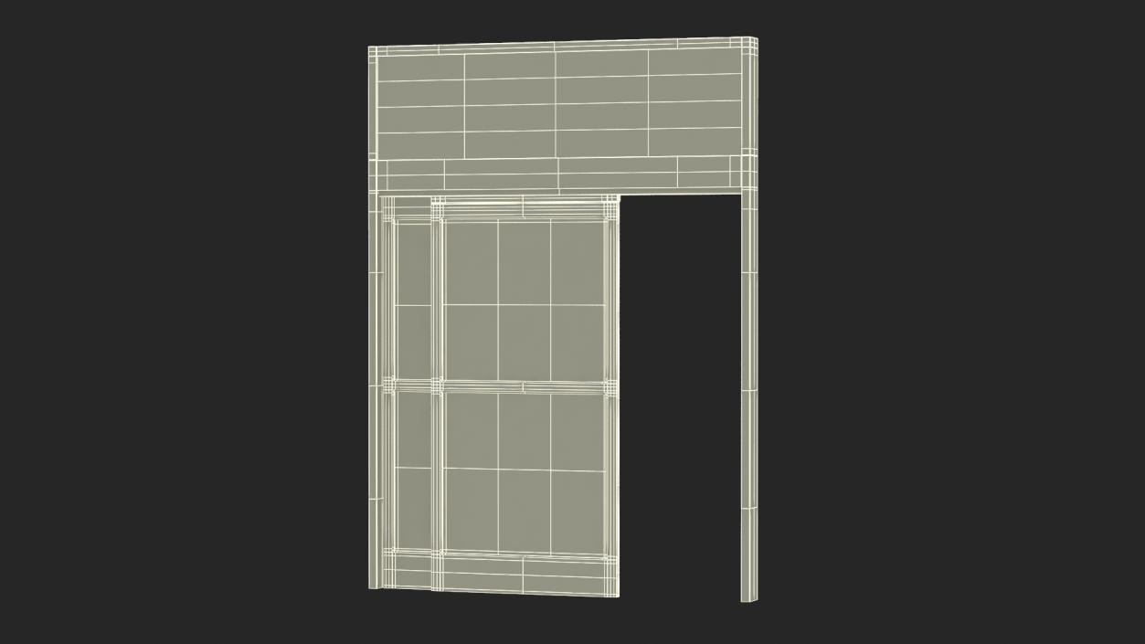 Sliding Door System with Robust Aluminium Framing 3D model