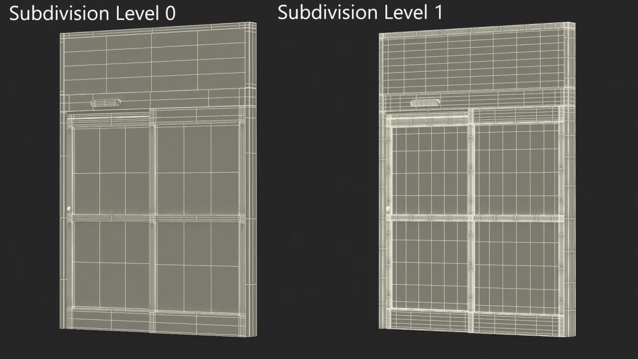 Sliding Door System with Robust Aluminium Framing 3D model