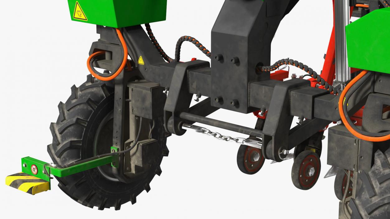 Dusty Autonomous Farm Robot Rigged 3D model