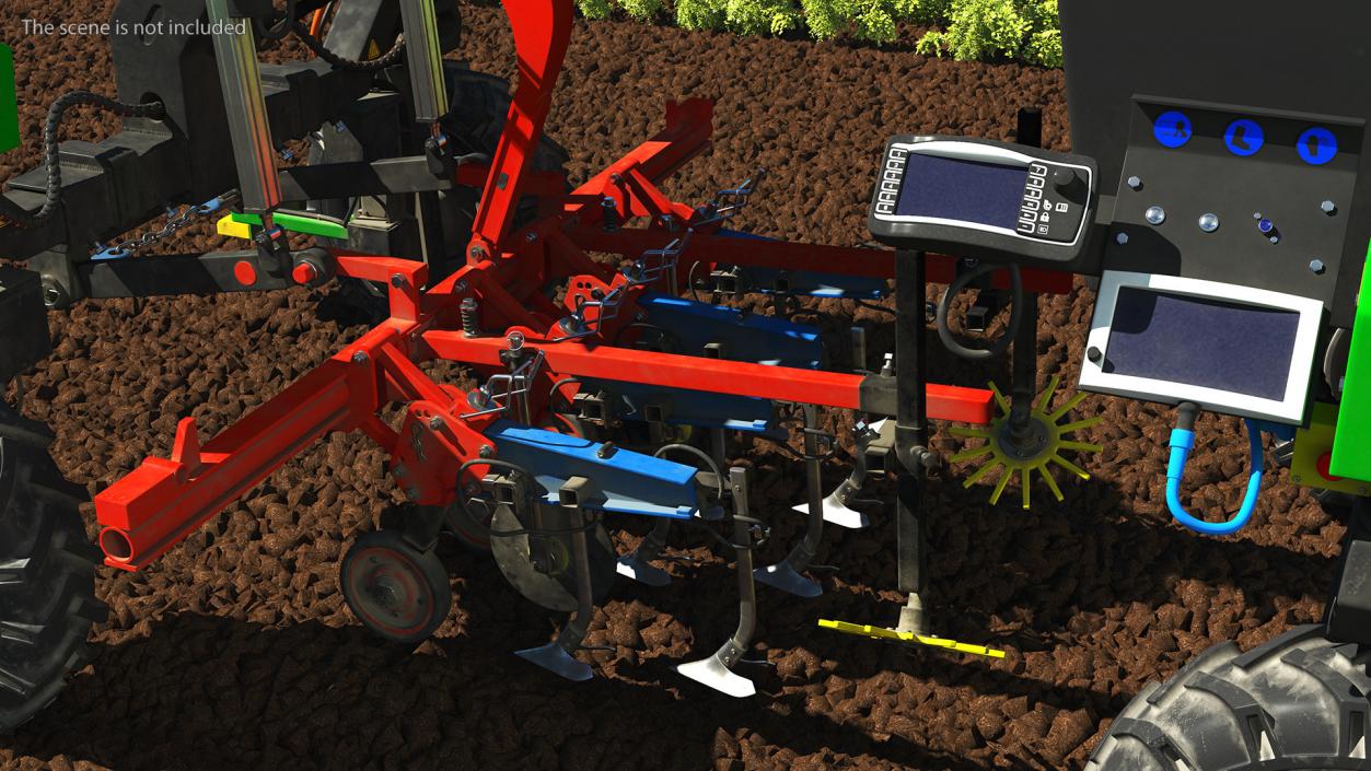 Dusty Autonomous Farm Robot Rigged 3D model