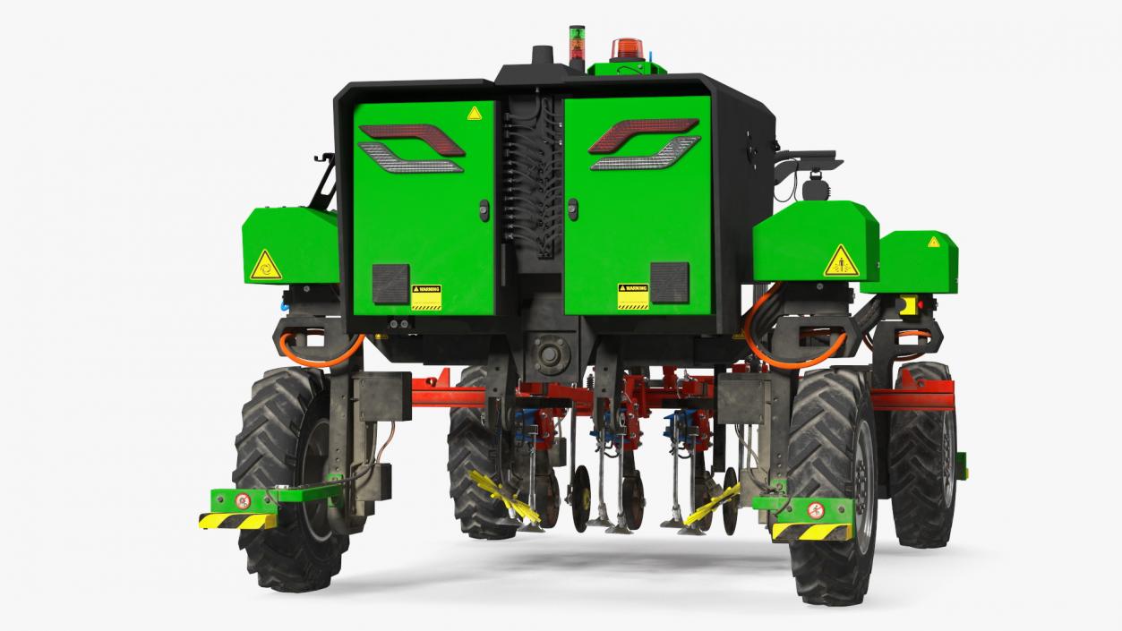 Dusty Autonomous Farm Robot Rigged 3D model