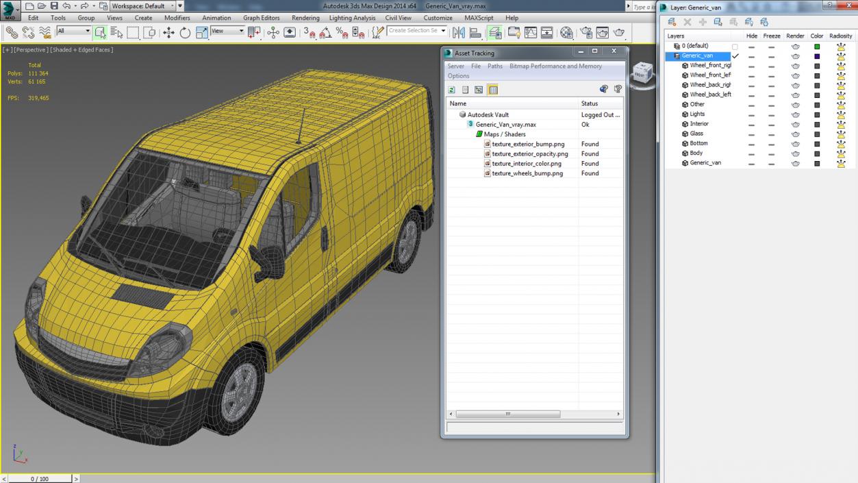 3D Generic Van 2 model