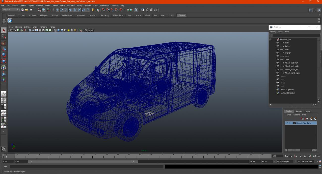 3D Generic Van 2 model