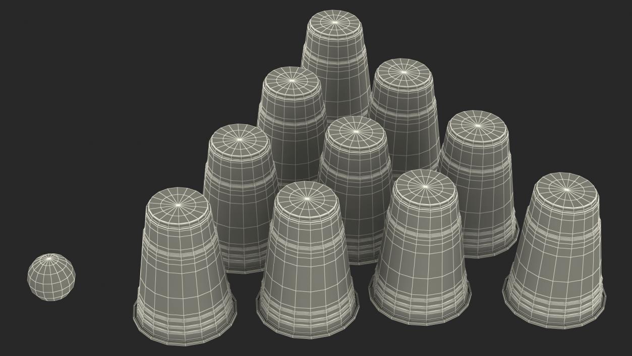 Beer Pong Cups 3D model