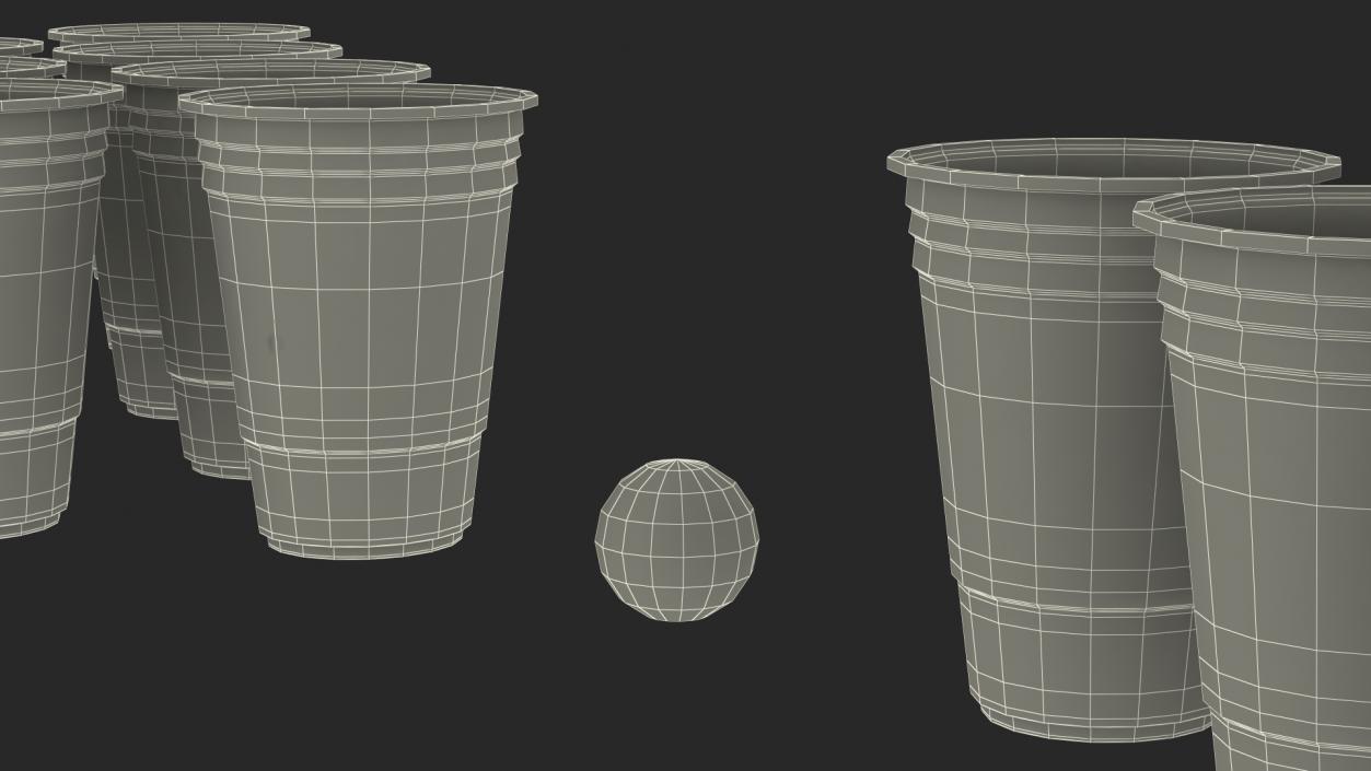 Beer Pong Cups 3D model