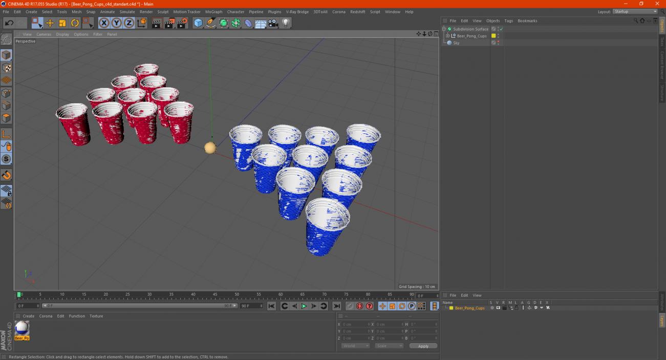 Beer Pong Cups 3D model