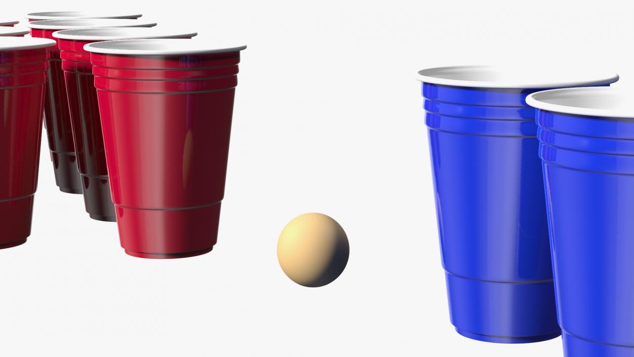 Beer Pong Cups 3D model