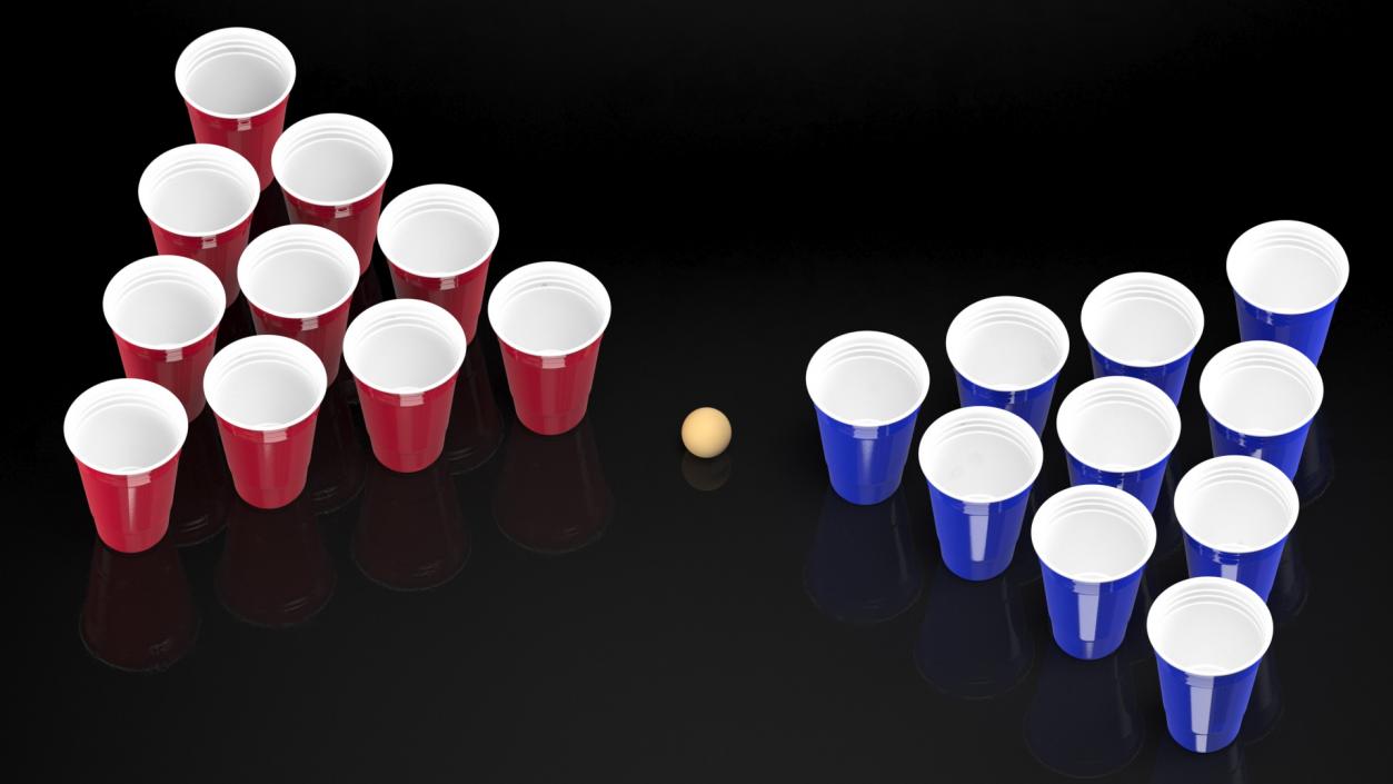 Beer Pong Cups 3D model